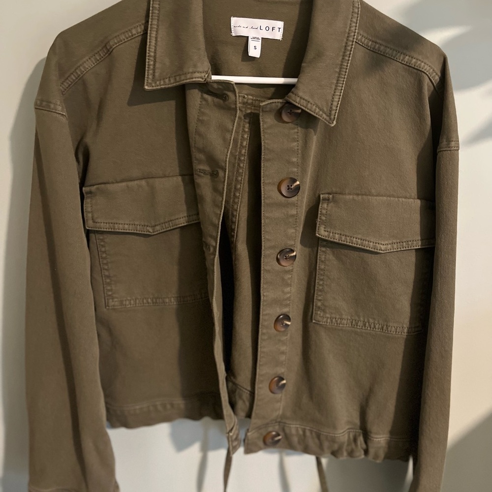 Loft Drawstring Denim Jacket - Picture 3 of 7
